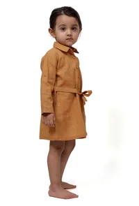 Rustic Melange Tunic Dress with Waist Belt image 4