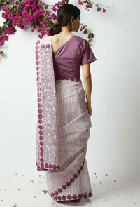 The Myterious Purple Kota Doria Saree image 3