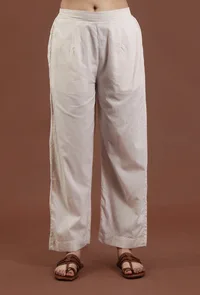 Solid Cotton Straight Pant image 1