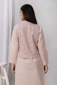 Brown Nehru Cotton Khadi Jacket image 5