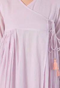 Lavender Cotton Flared Kurta image 5