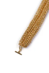 Multi Layered Rose Gold Chain Necklace image 4