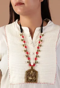 Maa Durga Elegance Pearl Necklace image 1
