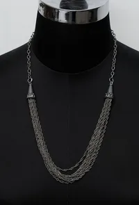 Lily silver plated brass Chain Necklace image 2