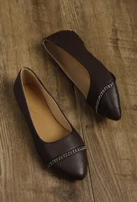 Coco Brown Chain Cruelty-Free Leather Mules image 2