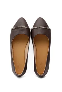 Coco Brown Chain Cruelty-Free Leather Mules image 3