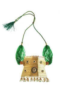 Rajwadi Green Beaded Statement Haar image 2