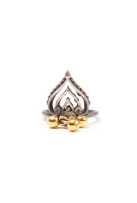 Set of 4: Swara Silver Brass Toering image 3