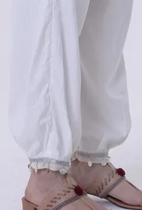 White Lurex Pant image 4