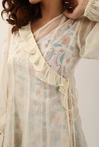 Lilybeth Organza Angrakha Kurta image 4