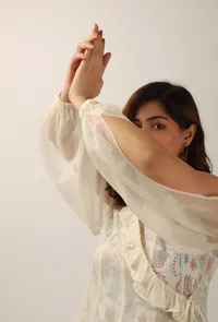 Lilybeth Organza Angrakha Kurta image 5