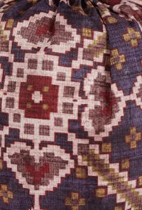 Brinda Blue & Multi Silk Patola Print Potli With Tassels image 6