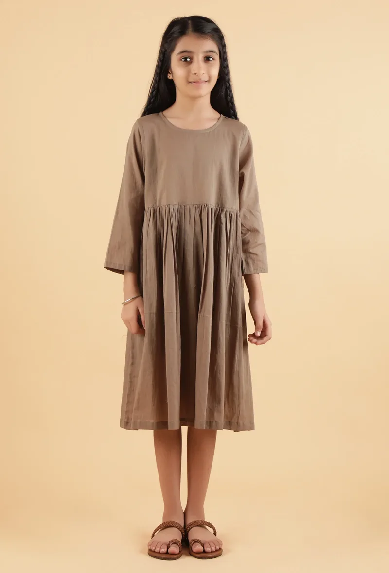 Cedar Brown Mulmul Dress