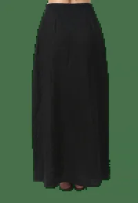 Black Pure Cotton Pleated Ajrakh Skirt image 3