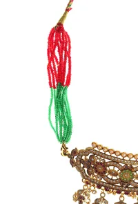 Antique Gold Navrang Necklace image 4