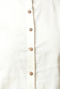 The Playful Off White Cotton Kurta image 4