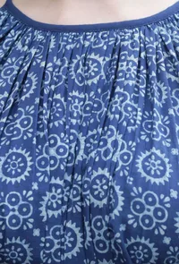 Druti Indigo Printed Flared Kurta Dress image 5