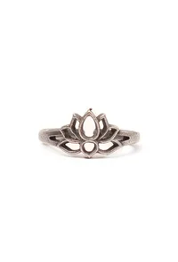 Set of 4: Butterfly Silver Brass Toering image 3