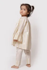 Set of 3 - Fawn White Gold Slip with Cape and Pajama image 2