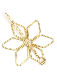 Flora Frame Gold Brass Juda pin image 3