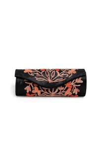 Black Tilla Embroidery Velvet Clutch image 2