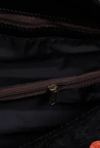 Black Tilla Embroidery Velvet Clutch image 5