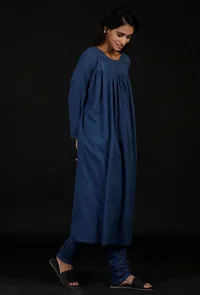 Azure Blue Cotton Kurta image 3