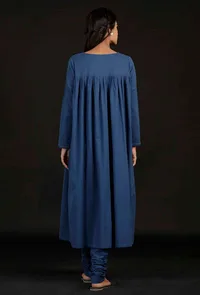 Azure Blue Cotton Kurta image 5