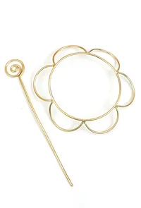 Auric Floral Halo Brass Juda Pin image 3