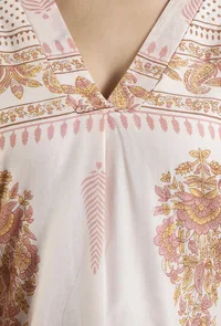 Set of 2: Printed Cotton Kurta with Pant image 4