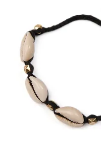 Minimalist Cowrie Shell Black Thread Anklet image 3