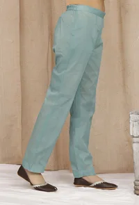 Green Sheer Organdy Pallazos image 2