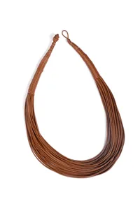 Coco Brown Cruelty Free Leather Layered Necklace image 2