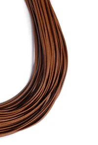 Coco Brown Cruelty Free Leather Layered Necklace image 3