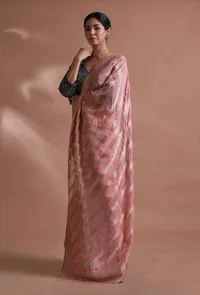 Peach Color Cotton Silk Georgette Embroidered Dupatta image 5