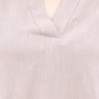 Set of 2 - Light Grey Cotton Slub Kurta And Palazzo Set image 4