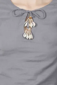 Grey Cotton Flex Straight Fit Kurta image 6