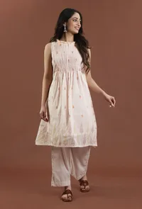 Printed Cotton Sleeveless Kurta image 1