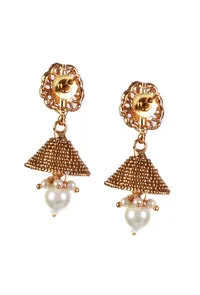 Trishika Temple Heritage Kemp Necklace Set with Pearls image 6