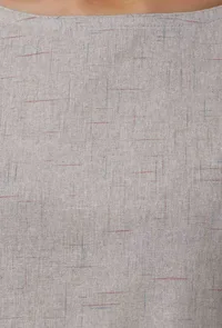 Light Blue Pure Woven Cotton Kurta image 5