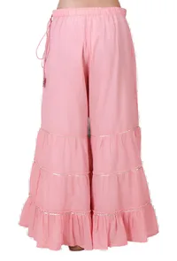 Plan Cotton Peach Shrug With Gota Lace Detailing image 3