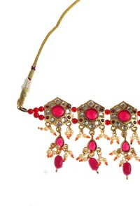 Riwaayat Hexagon Kundan Earrings image 4