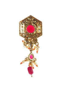 Riwaayat Hexagon Kundan Earrings image 5