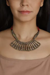 Mayurakshi German Silver Necklace image 1