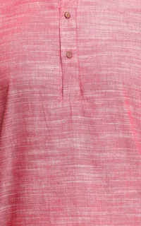 Set of 2: Dusty Pink Cotton Kurta and Pajama image 5