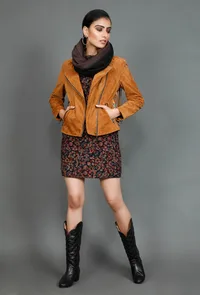 Kutch Embroidered Suede Jacket image 2