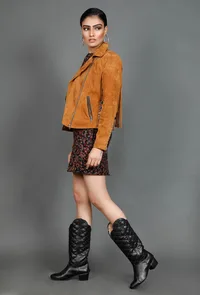 Kutch Embroidered Suede Jacket image 3