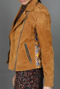 Kutch Embroidered Suede Jacket image 6