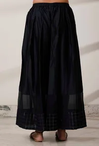 Black Chanderi Kali Palazzo image 4