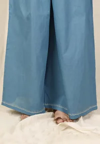 Set Of 2: Surya Spaghetti Top With Asmani Plazzo image 4